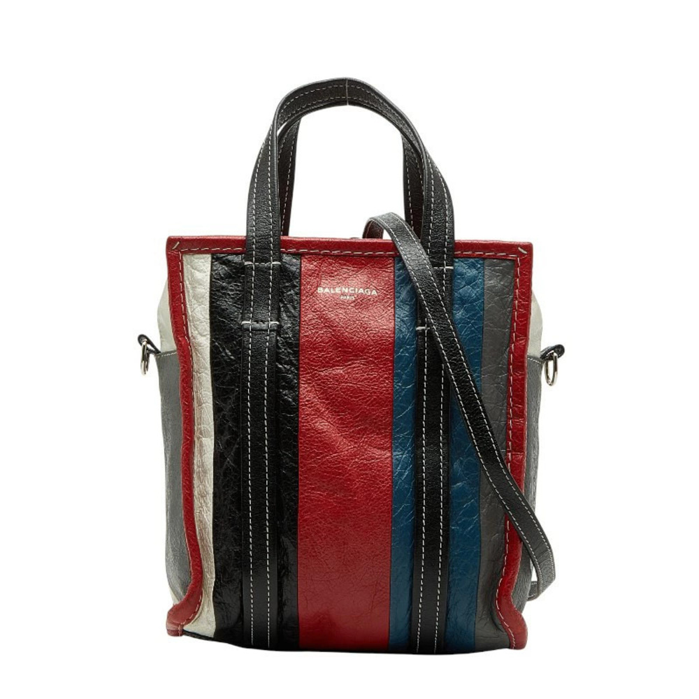 Balenciaga Bazaar Shopper 2way Shoulder Bag Multicolor Leather